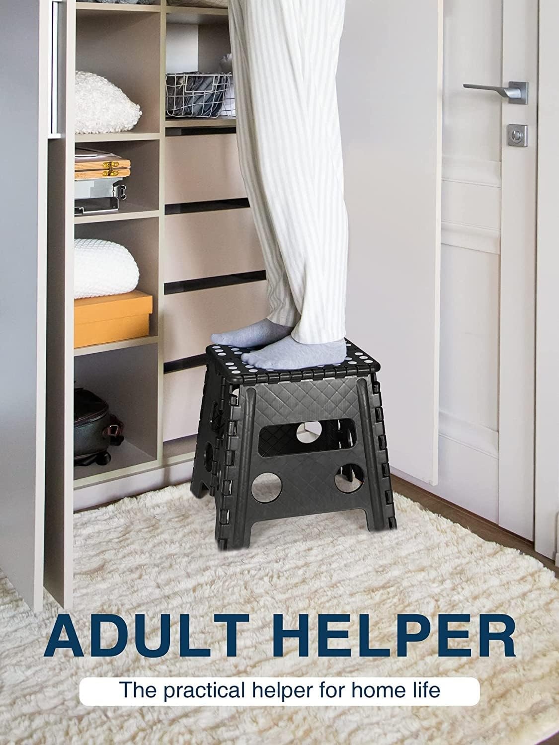 Opvouwbare Kinderkruk & Opstap - Zwart Kunststof - 51% Korting!