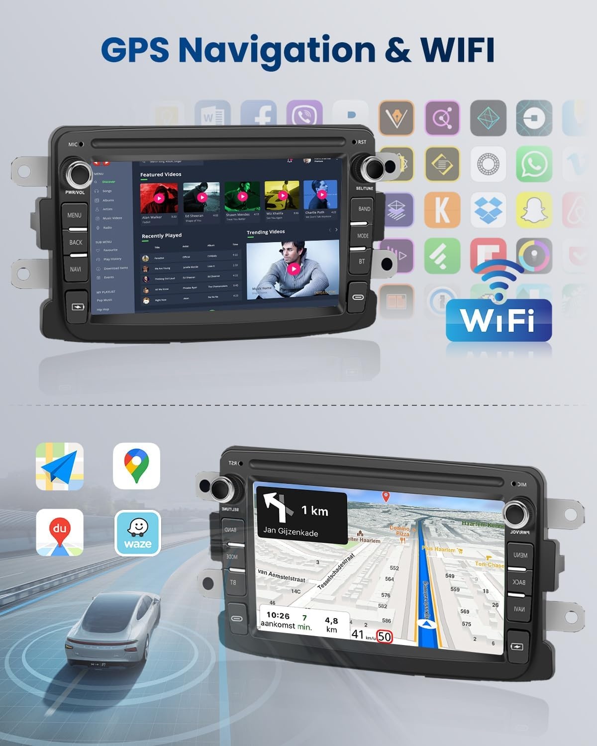 Autoradio 7" Android 13 met GPS & CarPlay - 41% Korting