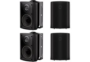 4x Waterdichte Bluetooth Speakers Zwart (4 inch) - 36% Korting