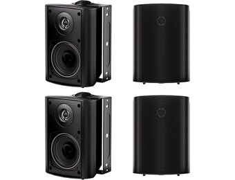 4x Waterdichte Bluetooth Speakers Zwart (4 inch) - 36% Korting