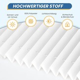 Plisségordijn Wit (70x130cm) - 37% Korting! Makkelijke Klembevestiging