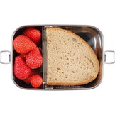 RVS lunchbox kinderen met verdelers, lekvrij, kindvriendelijk, hygiënisch - Zilver/Multicolor