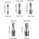 5-delige Pijptappenset Lagerstaal 55° | 38% Korting