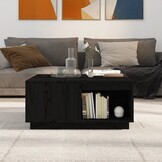 VidaXL Salontafel Grenenhout Zwart - 72% Korting