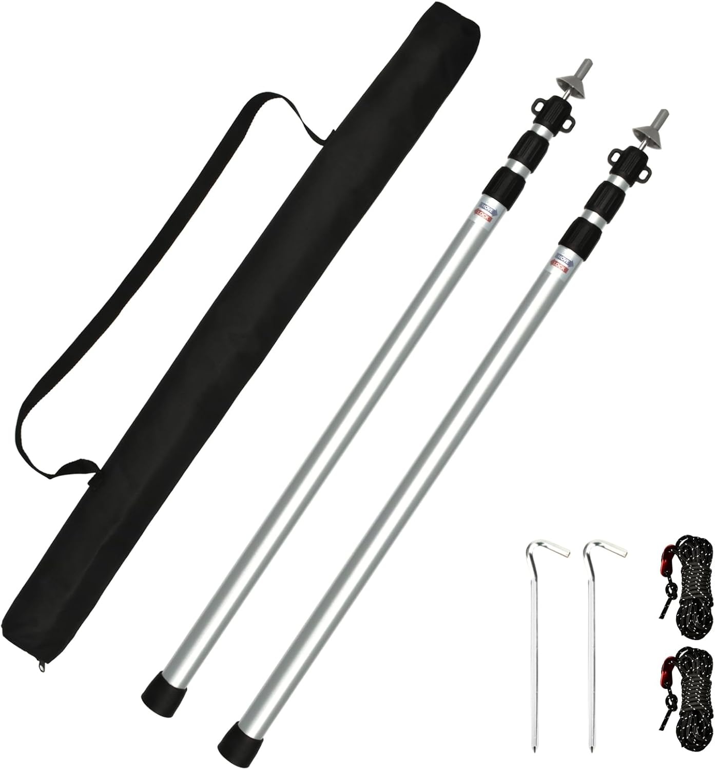 Telescopische Tentstok (2 stuks) 95-234cm - 40% Korting