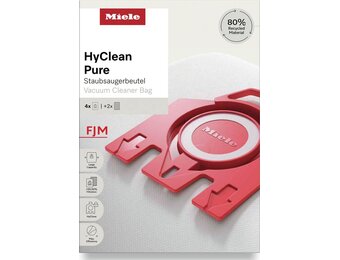 Stofzuigerzakken FJM HyClean Pure 2.0, 99,99% filter, automatische afsluiting, 80% recyclaat, 4 stuks