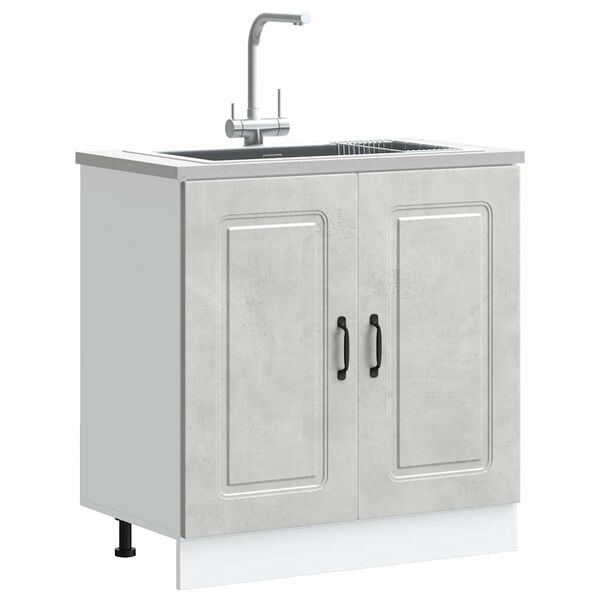 Spoelbakonderkast Kalmar 80cm - Betongrijs - 77% Korting