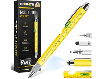 Multitoolpen 9-in-1 Gadget Cadeau voor Mannen - Kousvuller Kerst Verjaardag Vaderdag