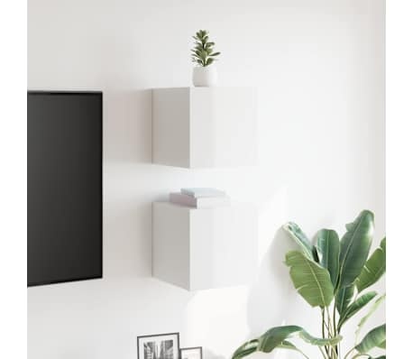 Tv-wandmeubel Set Hoogglans Wit - 75% Korting