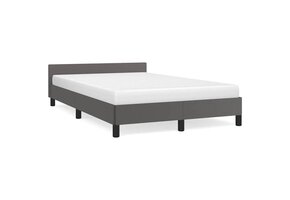 vidaXL Bedframe met Hoofdeinde (Grijs) - 78% Korting!