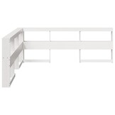 L-vormig Boekenkast Hoofdeinde Grenenhout Wit 200 cm - 74% Korting