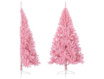Roze Halve Kunstkerstboom 180cm met Standaard (55% Korting)