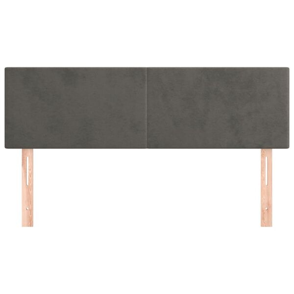 vidaXL Hoofdborden 2 st 76% Korting! Velvet Donkergrijs