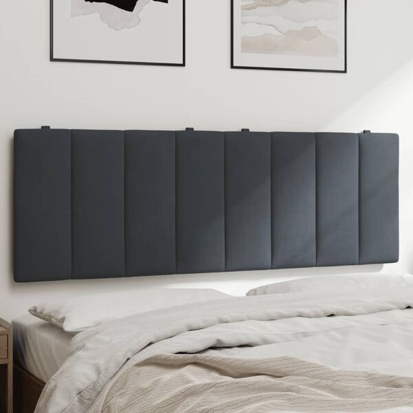 VidaXL Hoofdbordkussen 120cm, Donkergrijs Fluweel - 74% Korting