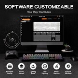 Gaming Toetsenbord Mechanisch Draadloos 108 Toetsen Full-Size Gasket Hot Swap RGB 8000mAh Zwart Creamy Jade