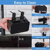 Afwasmiddeldispenser Keuken Organizer Zwart - 55% Korting