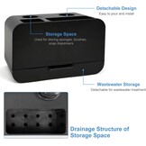 Afwasmiddeldispenser Keuken Organizer Zwart - 55% Korting