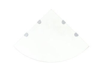 Hoekschap met chromen dragers - Transparant Glas, 73% Korting!