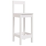 VidaXL Massief Grenenhout Barstoelen (2 st) - Wit - 86% Korting