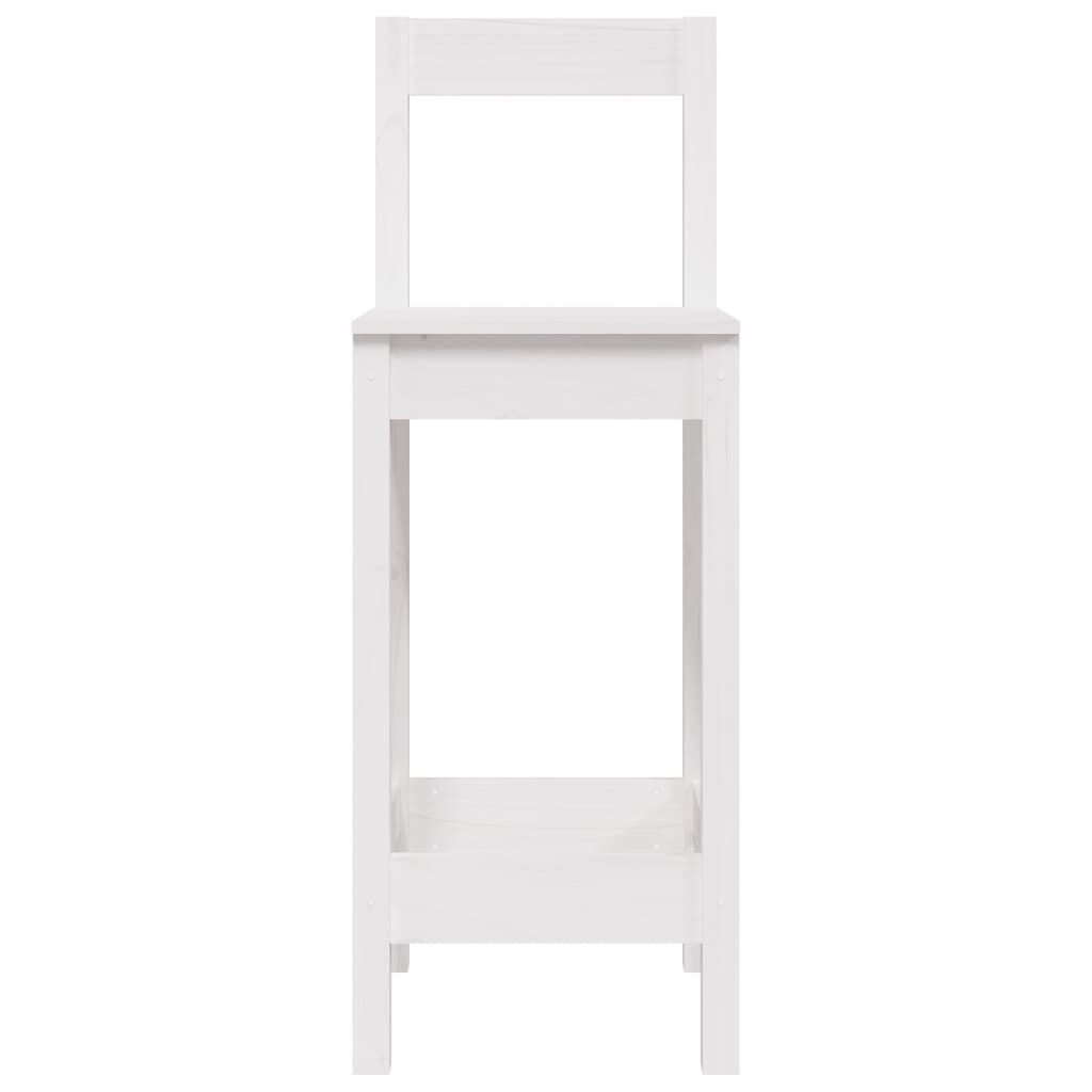 VidaXL Massief Grenenhout Barstoelen (2 st) - Wit - 86% Korting