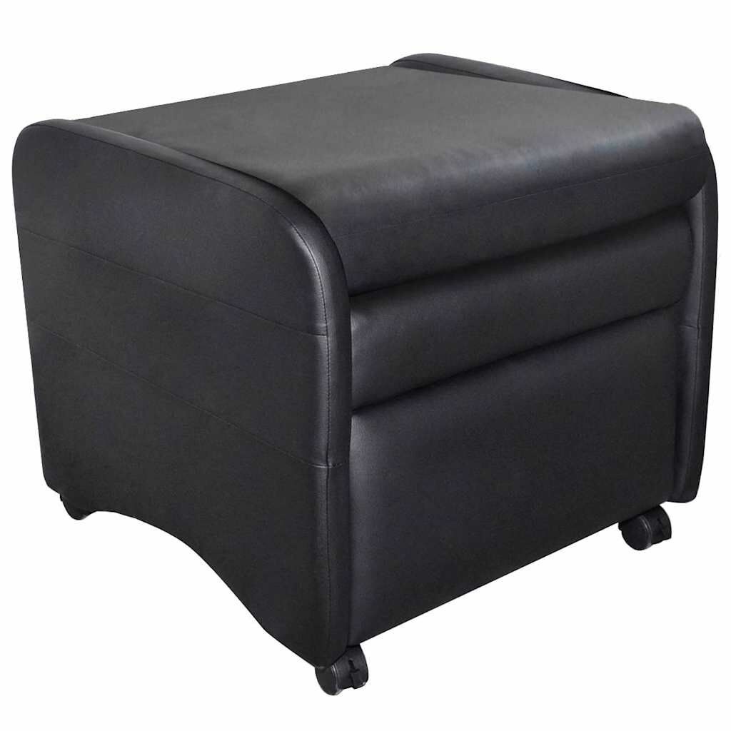 vidaXL Inklapbare Fauteuil Kunstleer Zwart (61% Korting)