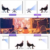 Mini Projector Beamer Full HD 1080p Bluetooth 5.2, 200 Inch Beeld, 50-100% Zoom voor Thuisbioscoop