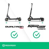 Volledige stepband lekvrij antislip honingraat 8,5x2,5 inch voor Dualtron Mini Pop Togo Speedway Leger elektrische step voor & achterwiel