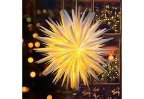 Witte LED Kerstster 45 cm | 3D-design Hangster | 74% Korting