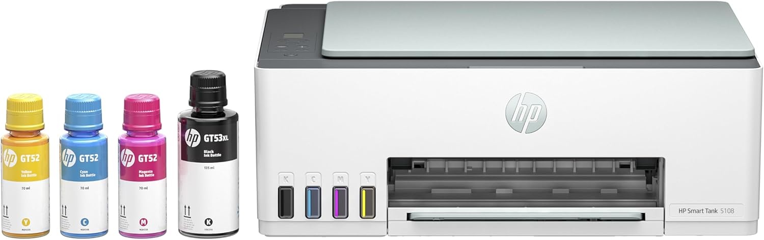 Multifunctionele Inkjetprinter Smart-Tank 5108 Wi-Fi met navulbare inkttank, inclusief 3 jaar inkt