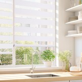 Duo Rolgordijn Klemmfix Zonder Boren Wit 75x150 cm Polyester Lichtdoorlatend Verduisterend voor Ramen & Deuren