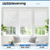 Duo Rolgordijn Klemmfix Zonder Boren Wit 75x150 cm Polyester Lichtdoorlatend Verduisterend voor Ramen & Deuren