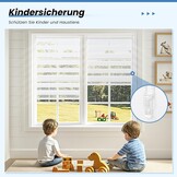 Wit Duo Rolgordijn Klemmfix 75x150 cm - Lichtdoorlatend & Verduisterend