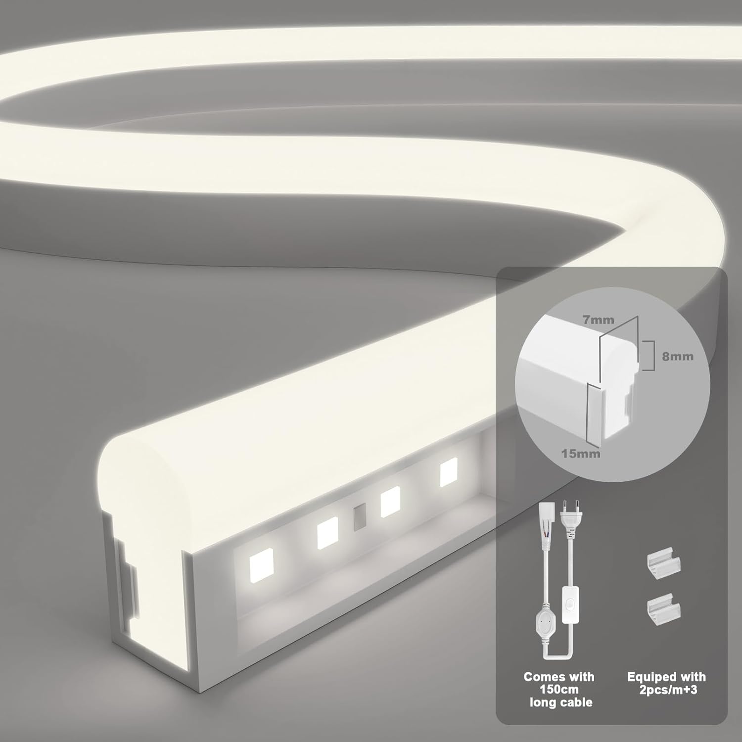Neon LED-strip 15m Warm Wit - 36% Korting!