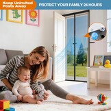 Magnetische Hordeur Zwart 90x200cm - 34% Korting!