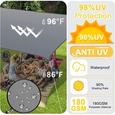 Schaduwdoek Waterdicht UV-beschermend 98% 4x4 m Beige Polyethyleen voor Tuin & Terras