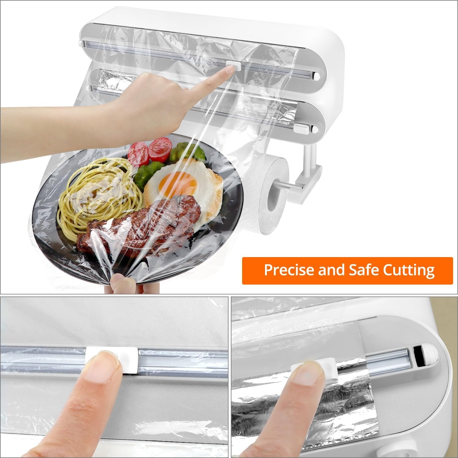 3-in-1 Foliedispenser & Keukenrolhouder met Snijder - 39% Korting