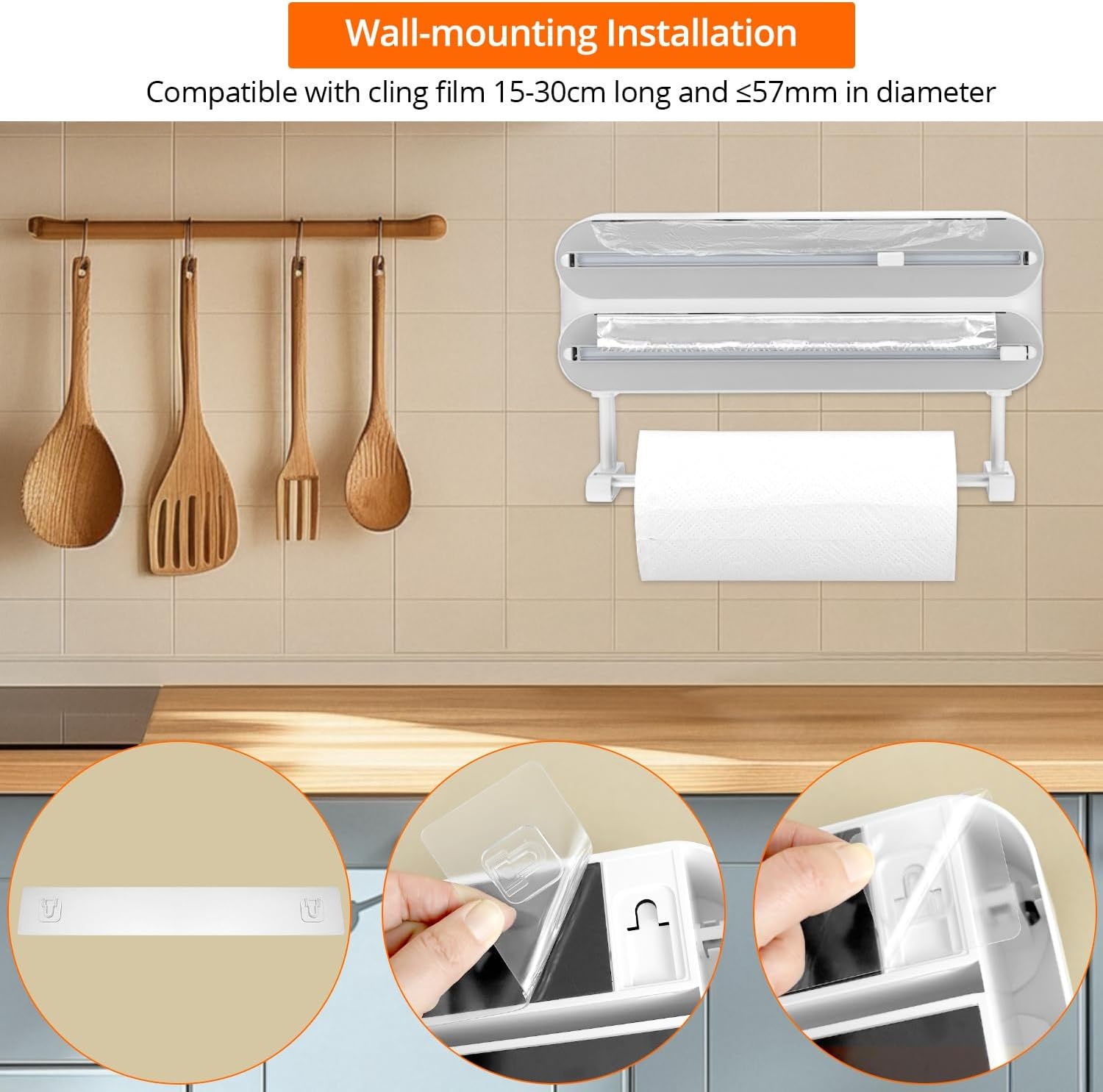 3-in-1 Foliedispenser & Keukenrolhouder met Snijder - 39% Korting