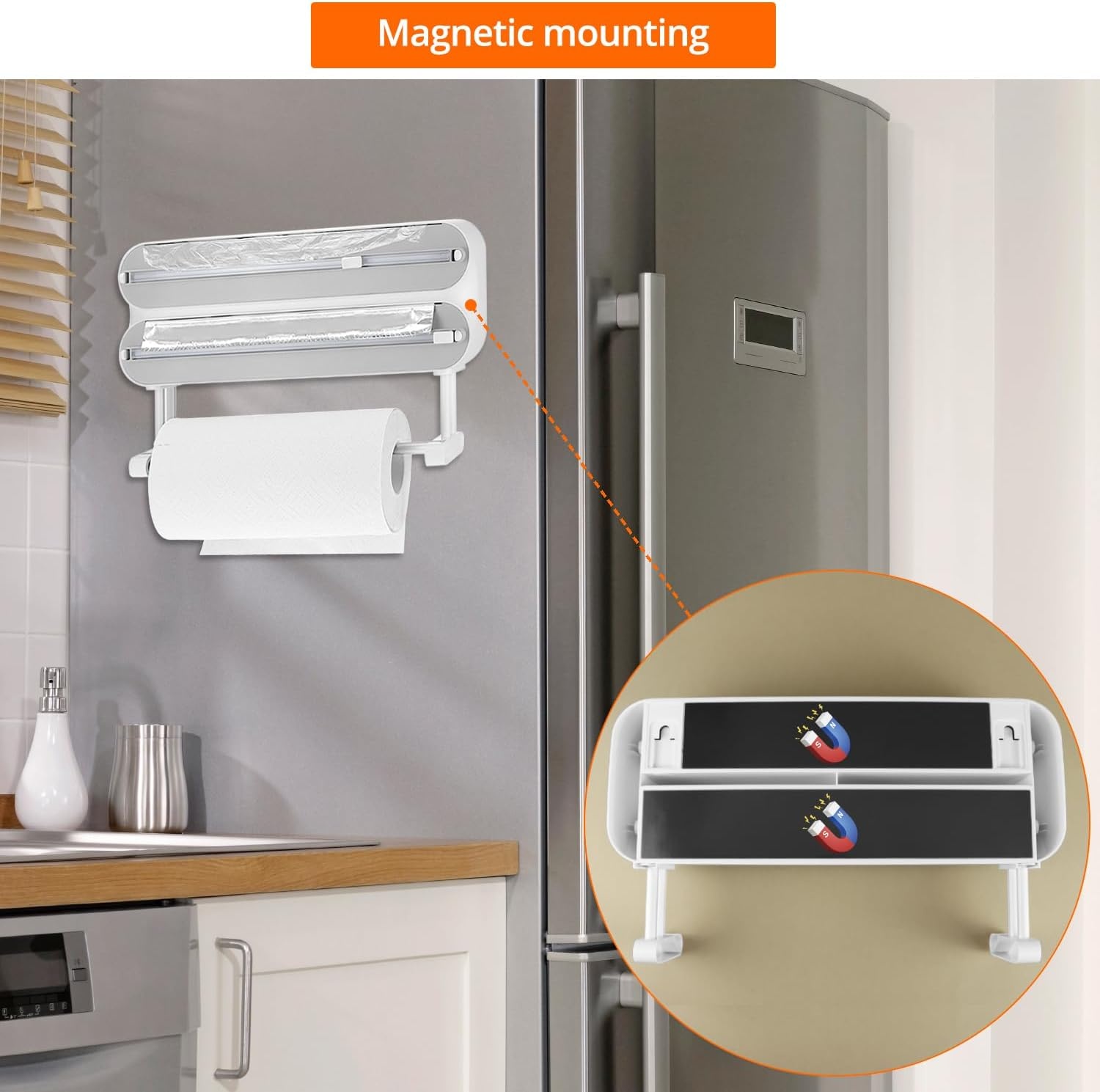 3-in-1 Foliedispenser & Keukenrolhouder met Snijder - 39% Korting