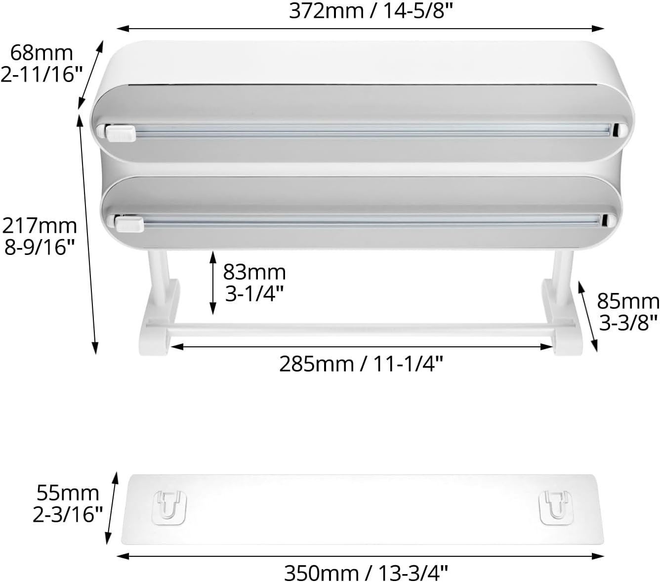 3-in-1 Foliedispenser & Keukenrolhouder met Snijder - 39% Korting