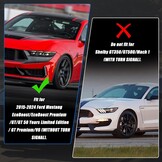 Zijspiegelkappen glanzend zwart 1 paar voor Ford Mustang 2015-2024 zonder knipperlicht