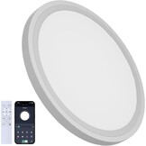 LED Plafondlamp 40 cm Traploos Dimbaar met Afstandsbediening & App, 3000K-6500K, 33W, Ultraslank 2.5 cm, Wit Nachtlampje