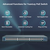 Gigabit PoE Switch 48 Poorten (48x PoE+, 2x SFP) 800W - 62% Korting