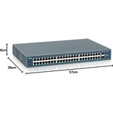 Gigabit PoE Switch 48 Poorten (48x PoE+, 2x SFP) 800W - 62% Korting