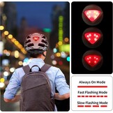 Fietshelm voor volwassenen met LED achterlicht & vizier - Zwart/Roos - 72% Korting