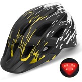 Fietshelm voor volwassenen met LED achterlicht & vizier - Zwart/Roos - 72% Korting