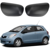 Zijspiegelkappen 1 paar gestructureerd zwart kunststof voor Toyota Yaris 2005-2011