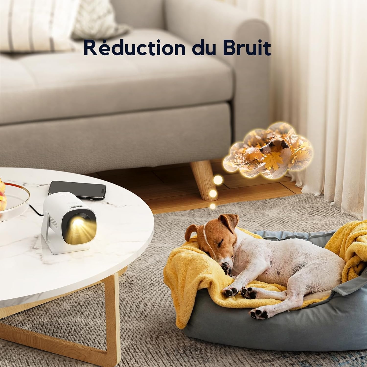 Draagbare Mini Beamer Full HD 1080p met Bluetooth, automatische keystone, 270° rotatie, 200 ANSI voor thuisbioscoop, PS5, TV Stick, HDMI, USB