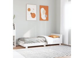 vidaXL Bedframe zonder matras massief grenenhout wit 140x200 cm