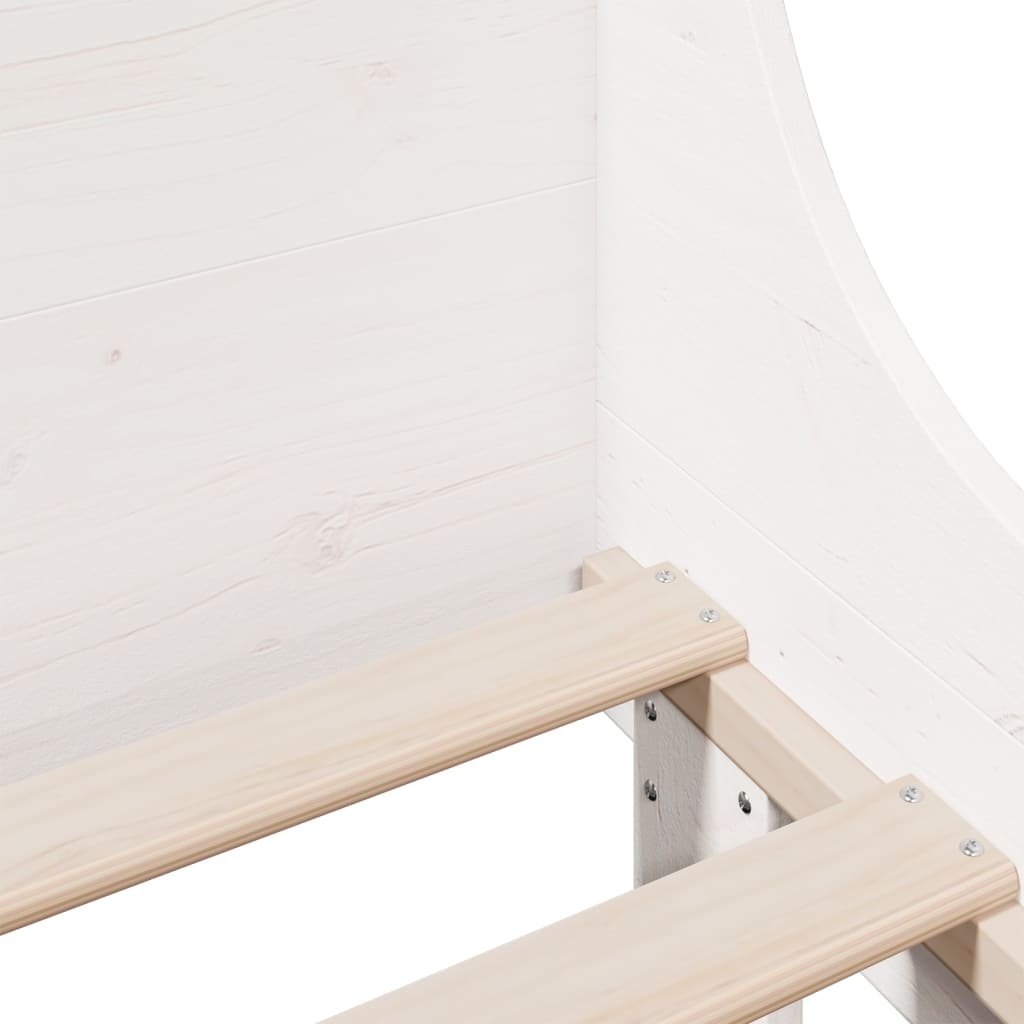 VidaXL Grenenhouten Bedframe Wit 140x200 cm - 65% Korting