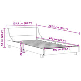 VidaXL Grenenhouten Bedframe Wit 140x200 cm - 65% Korting